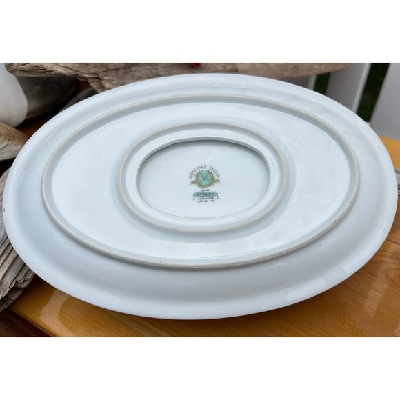 Gravy Boat Attached Underplate, 1930s Noritake Avalon, Porcelain Dinnerware - Picture 7 of 10